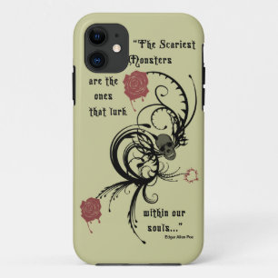 Scary Gothic Edgar Allen Poe Quote iPhone 5 Hoesje