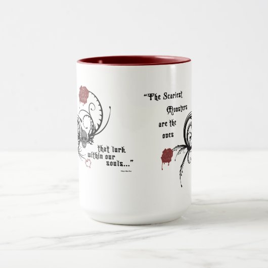 Scary Gothic Edgar Allen Poe Quote Mok (Midden)