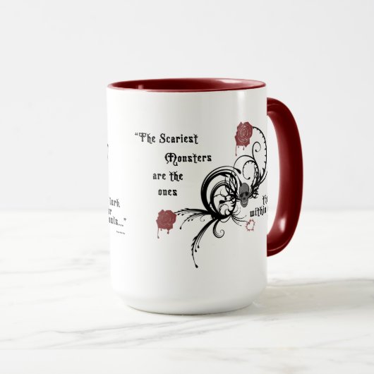 Scary Gothic Edgar Allen Poe Quote Mok (Voorkant rechts)