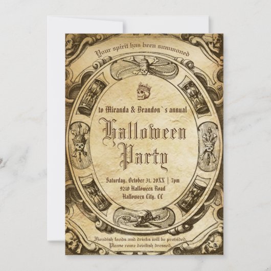 Scary  gothic Spooky Halloween Kaart (Voorkant)