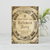 Scary  gothic Spooky Halloween Kaart (Staand voorkant)