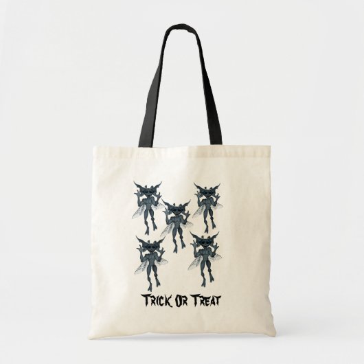 Scary Gremlin Creatures Halloween Tote Bag (Voorkant)
