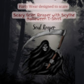 Scary Grim Reaper beroemd gemaakt door Scythe Hall T-shirt