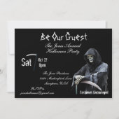 Scary Grim Reaper Death Halloween Party Kaart (Voorkant)