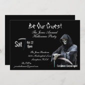 Scary Grim Reaper Death Halloween Party Kaart (Voorkant / Achterkant)