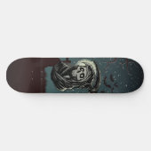 Scary Grim Reaper Full Moon Graveyard Persoonlijk Skateboard (Horizontaal)