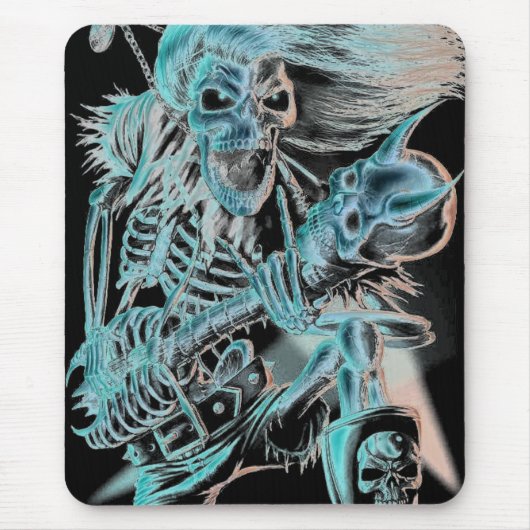 Scary Guitar Madman Mousepad Muismat (Voorkant)