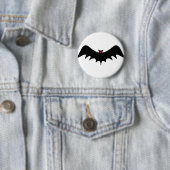 Scary Halloween Bat Ronde Button 5,7 Cm (In situ)