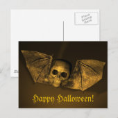 Scary Halloween Bat Skull Briefkaart (Voorkant / Achterkant)