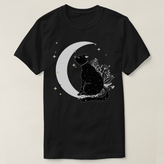  Scary Halloween Black Cat Costume Witch Ha T-shirt (Design voorkant)