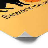 Scary Halloween Black Cat Pumpkin Poster (Hoek)