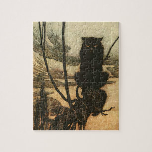 Scary Halloween Black Cat  Rackham Legpuzzel