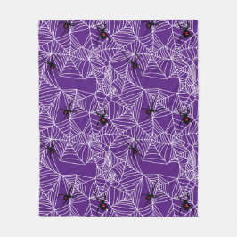 Scary Halloween Black Widow Spider Web Patroon Fleece Deken
