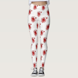 Scary Halloween Blood Bloody Spletters Costuum Leggings