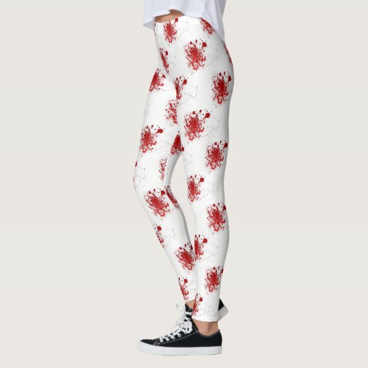 Scary Halloween Blood Bloody Spletters Costuum Leggings (Links)