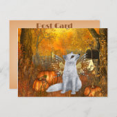 Scary Halloween Briefkaart met Fairy Fox (Voorkant / Achterkant)