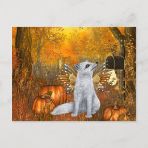 Scary Halloween Briefkaart met Fairy Fox