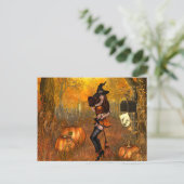 Scary Halloween Briefkaart met heks (Staand voorkant)