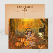 Scary Halloween Briefkaart with Woodland Fairy (Voorkant / Achterkant)