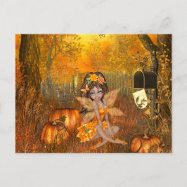 Scary Halloween Briefkaart with Woodland Fairy