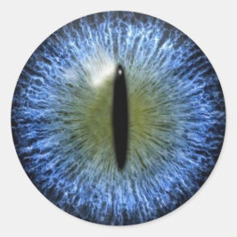 Scary Halloween Cat Eyeball Ronde Sticker