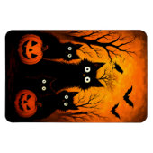 Scary Halloween Cats and Bats Design | Dark Horror Magneet (Horizontaal)