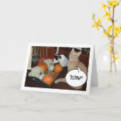 Scary Halloween Cats Kaart (Gele Bloem)
