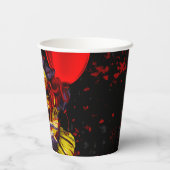 Scary Halloween Clown Costume Party Papieren Bekers (Achterkant)