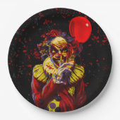 Scary Halloween Clown Costume Party Papieren Bordje (Voorkant)