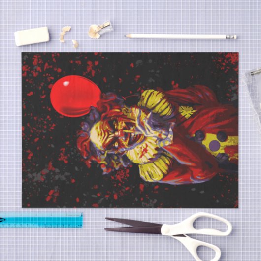 Scary Halloween Clown Costume Party Tissuepapier (Craft)