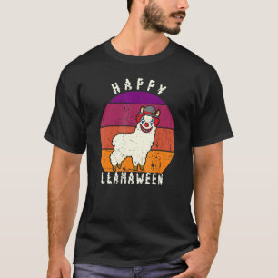 Scary Halloween Clown Llama Pun Happy Llamaween T-shirt