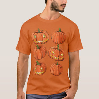 Scary Halloween Costume Jack O Lantern Spooky Pump T-shirt