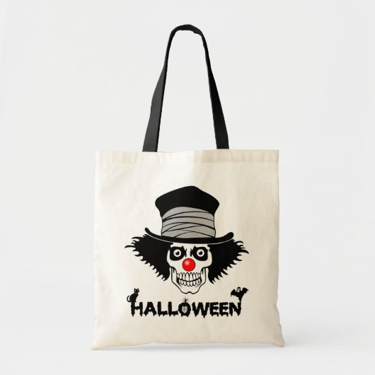 Scary Halloween Creepy Clown Skull Tote Bag (Voorkant)