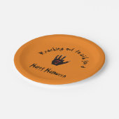 Scary Halloween Dead Hand Paper-Bord Papieren Bordje (Gekanteld)