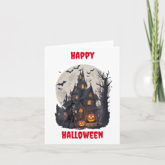 Scary Halloween Design Wenskaart Kaart (Voorkant)