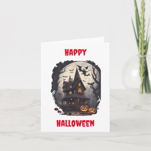 Scary Halloween Design Wenskaart Kaart (Voorkant)