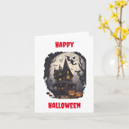 Scary Halloween Design Wenskaart Kaart