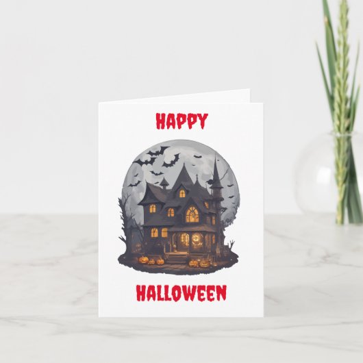 Scary Halloween Design Wenskaart Kaart (Voorkant)