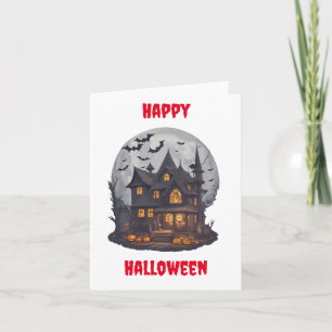 Scary Halloween Design Wenskaart Kaart