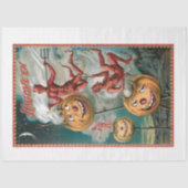 Scary Halloween Devils and Jack-O-Lantern Tissuepapier (Voorkant)