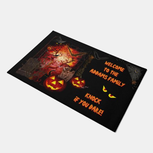 Scary Halloween door Mat (aanpasbaar) (Schuin)