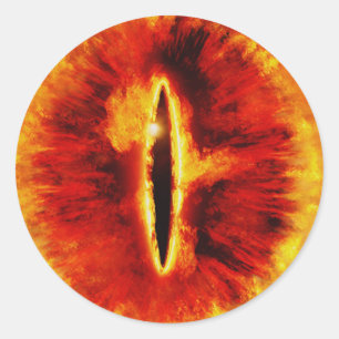 Scary Halloween Dragon Eyeball Ronde Sticker