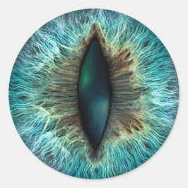 Scary Halloween Dragon Eyeball Ronde Sticker