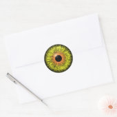 Scary Halloween Eyeball Ronde Sticker (Envelop)