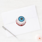 Scary Halloween Eyeball Ronde Sticker (Envelop)