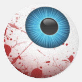 Scary Halloween Eyeball Ronde Sticker