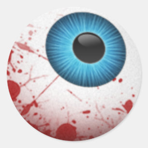 Scary Halloween Eyeball Ronde Sticker