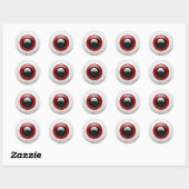 Scary Halloween Eyeball Ronde Sticker (Vel)
