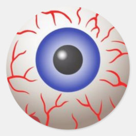Scary Halloween Eyeball Ronde Sticker