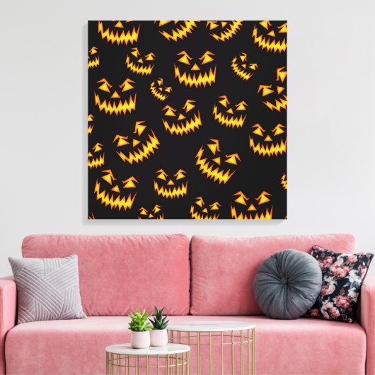 Scary Halloween Faces Canvas Afdruk (Insitu (Woonkamer))